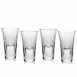 Corinne Shot Tumblers, Set of 4 Color 	Clear
Capacity 	2oz / 60ml
Dimensions 	4\ / 10cm
Material 	Handmade Glass
Pattern 	Corinne